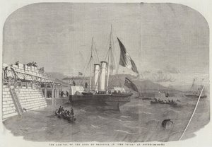 La llegada del Rey de Cerdeña, en el Vivid, a Dover